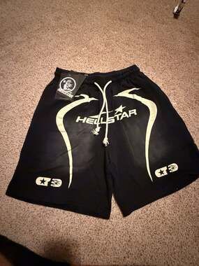 Hellstar Studios Graphic Logo Sweat Shorts Black